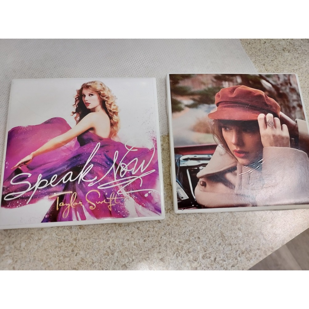 Taylor Swift‎ Speak Now Album Cover Coaster Set Lucky Mfg Company Lancaster PA